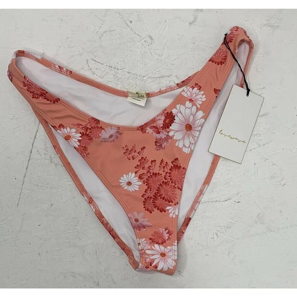 NWT LOVE WAVE Revolve Floral Cheeky Bikini Bottom - Picture 1 of 6
